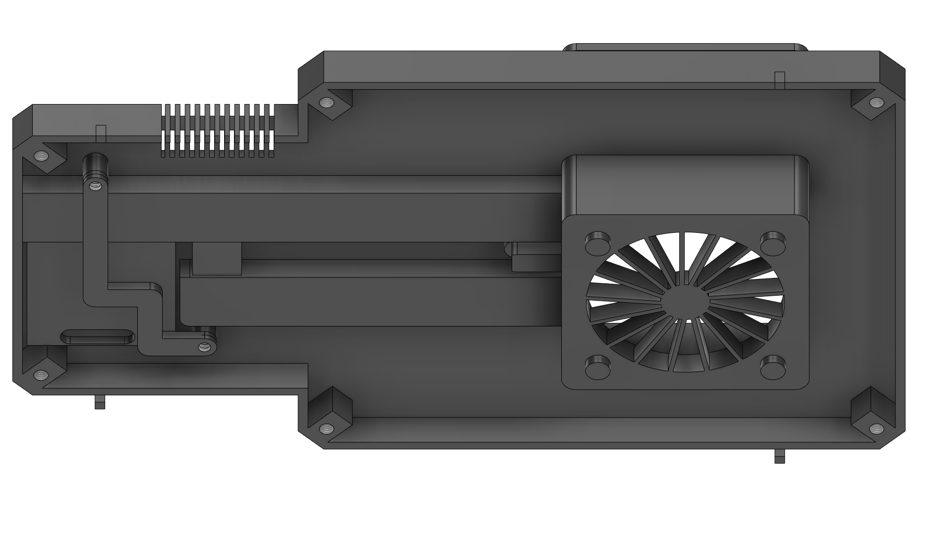 Styled placeholder concept of a 3D electronics enclosure